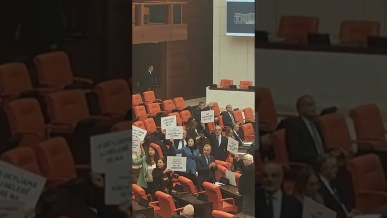 DEM Parti'liler Meclis'te Halepte yaşanan olayları protesto etti #shorts