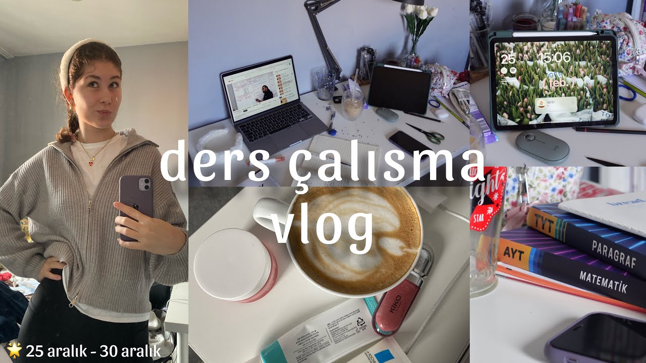 benimle birkaç gün 🎀 || evde 8 saat çalışmak , yeni yıl hakkında