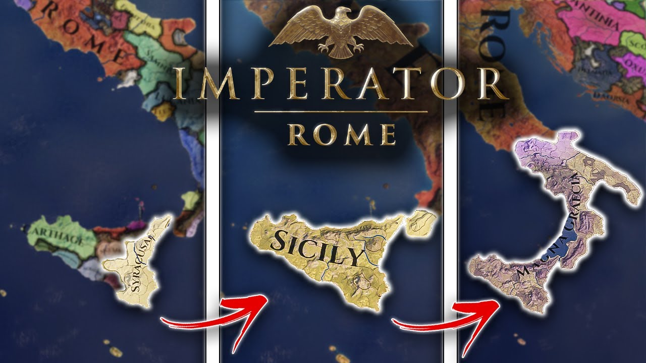 I went from CITY STATE to EMPIRE as SICILY in Imperator Rome