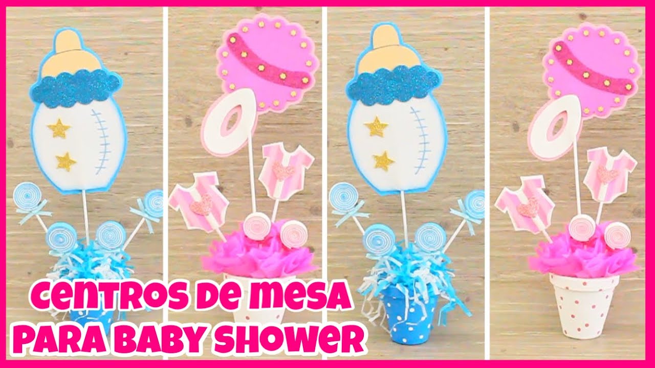 CENTRO DE MESA PARA BABY SHOWER || DIY