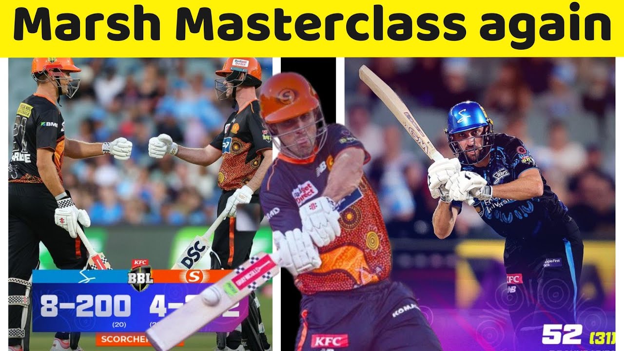 Mitchell Marsh and josh Inglis masterclass perth win || cricket || Australian cricket