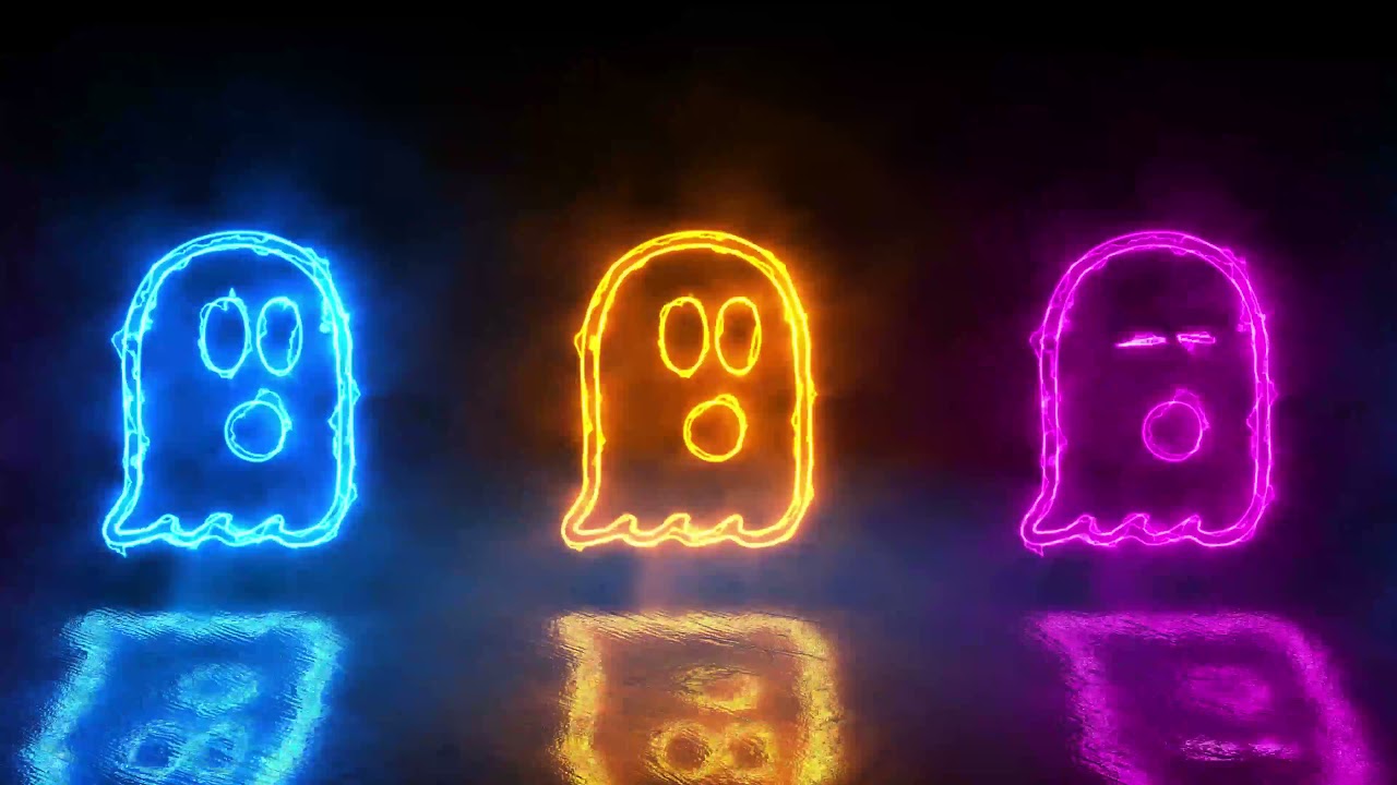 Halloween Scary Spooky Ghosts Animation Loop with music [4K 60fps Wallpaper Background]