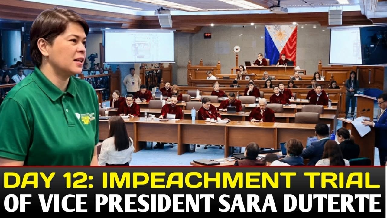 DAY 12: PART 2 IMPEACHMENT TRIAL OF VICE PRESIDENT SARA DUTERTE.