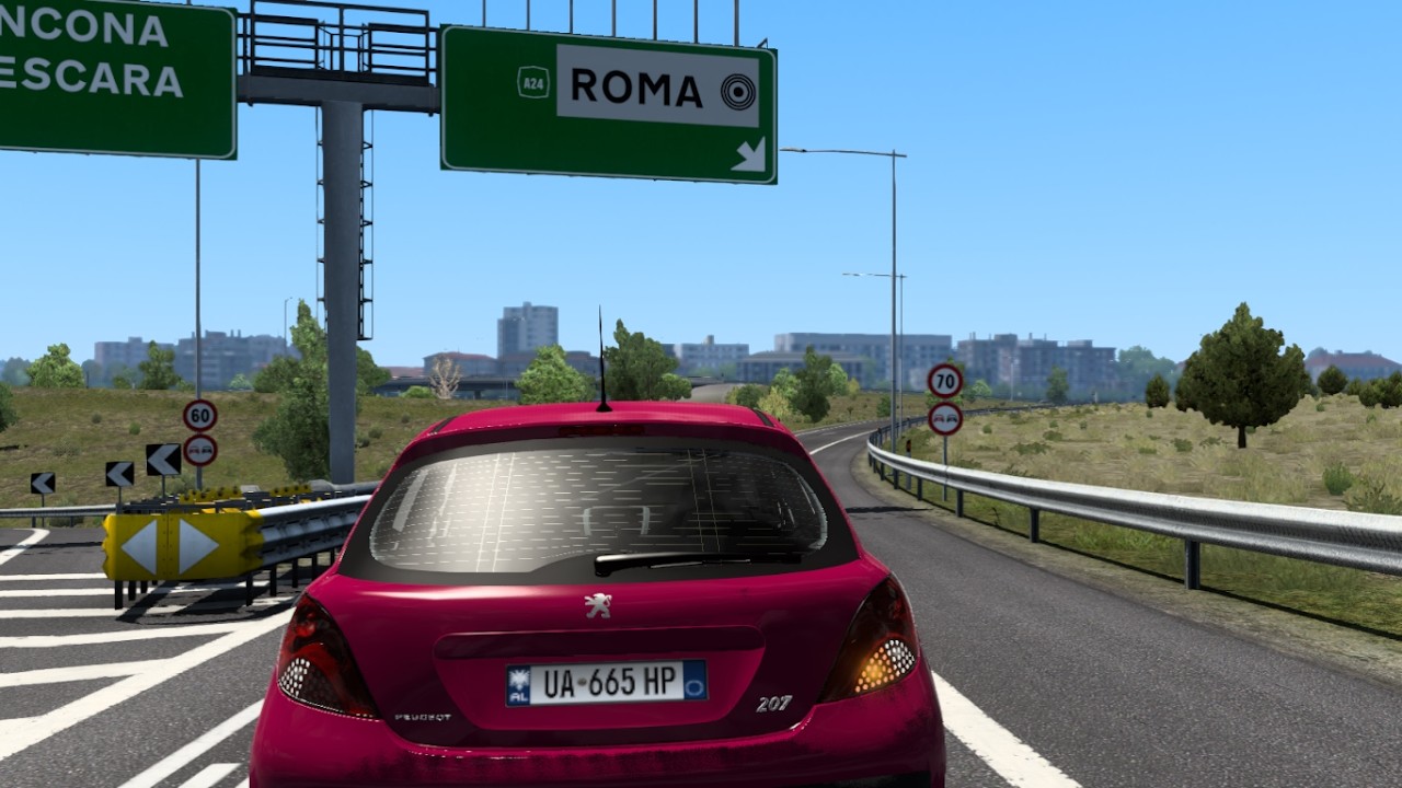 Peugeot 207 Road Trip | Terni to Rome | ETS2 Car Mods