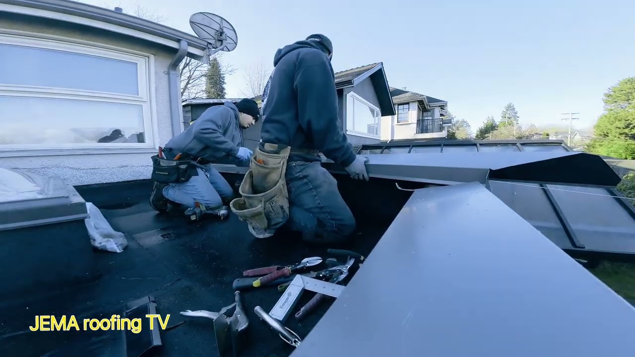 JEMA Roofing TV #flat roof #cap flashing #installation #ofwlife #pinoyabroadvlog #pinoyvancouver 