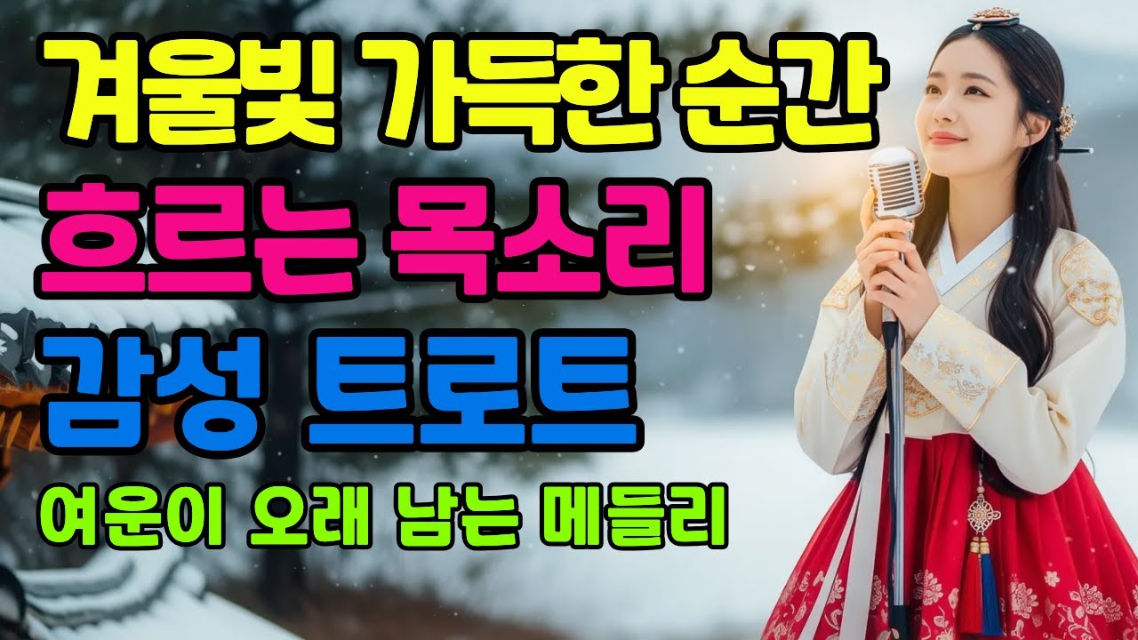❄️ 겨울빛 가득한 순간 흐르는 목소리ㅣ계속 듣게 되는 감성 트로트 메들리ㅣ애절한 트로트ㅣ최신 트로트 모음