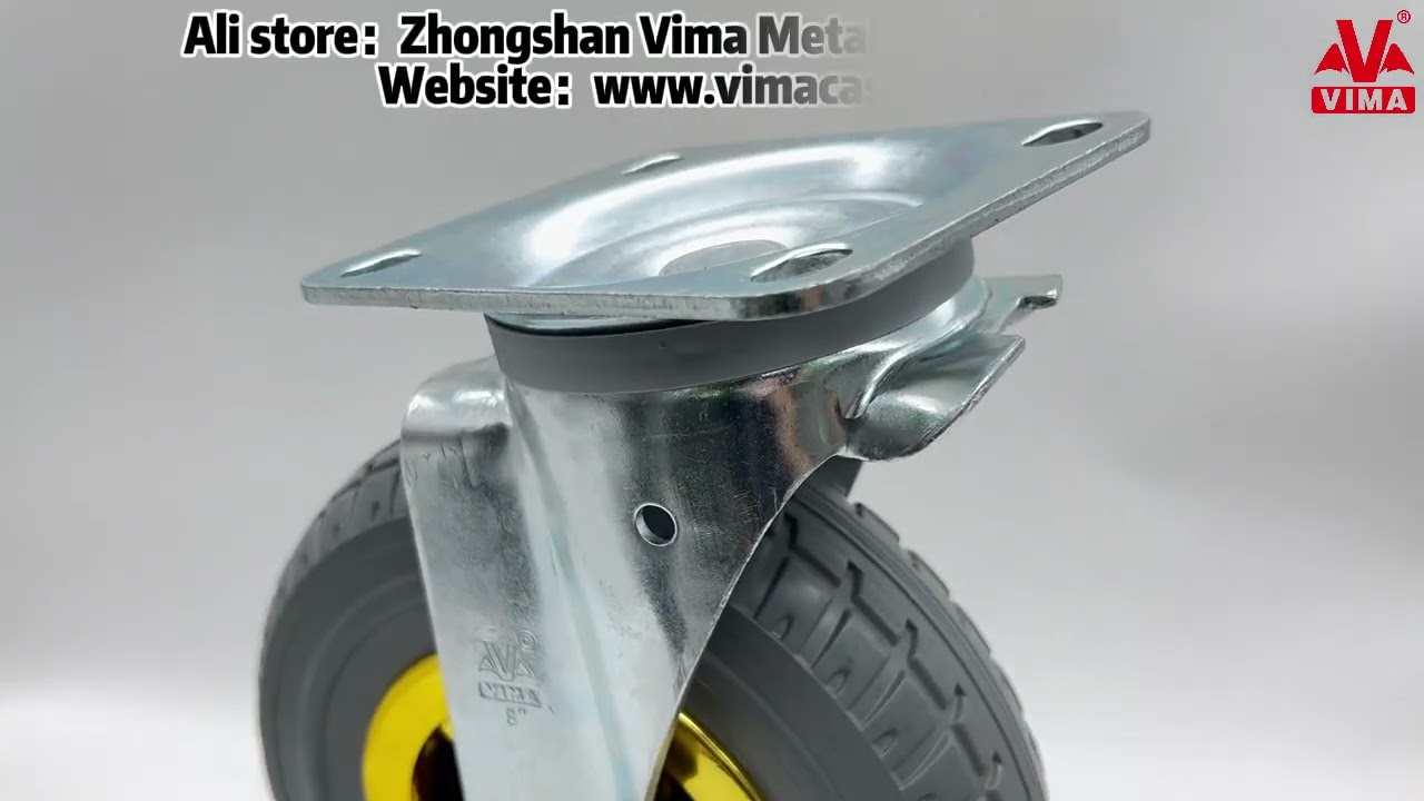 VIMA Rubber and PP Swivel Waste bin caster