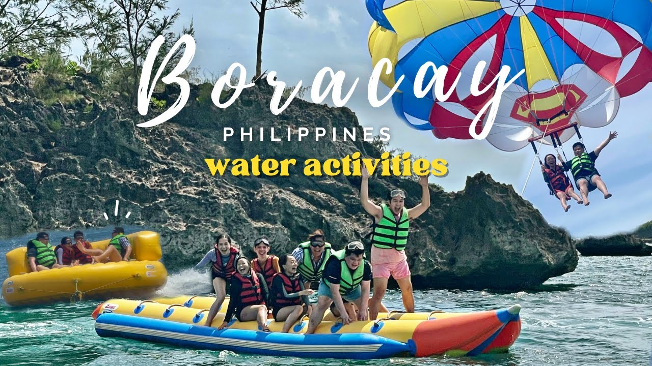 What to do in Boracay 🌊 (banana & UFO boat ride + parasailing) | Philippine travel vlog
