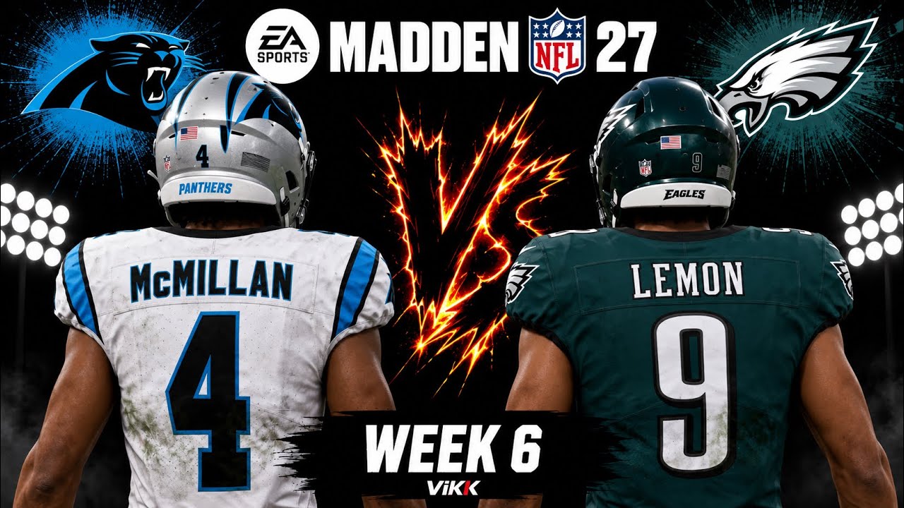 Panthers vs Eagles Week 6 Simulation | Madden 27 Rosters