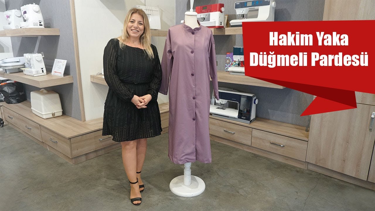Hakim Yaka Düğmeli Pardesü Dikimi
