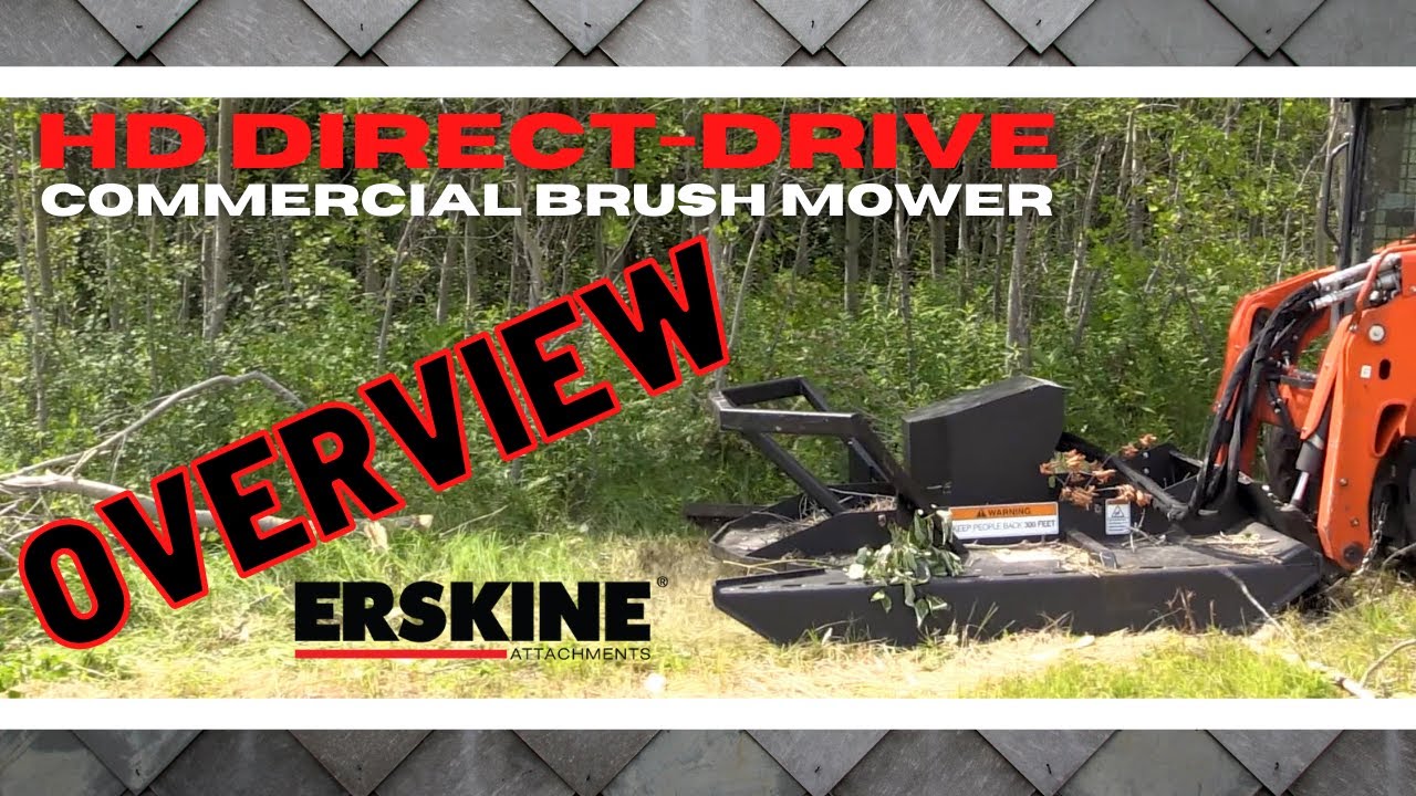 HD Direct-Drive Commercial Brush Mower for skid steer Overview