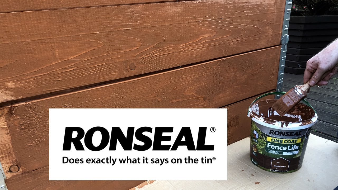 Ronseal One Coat Fence Life Medium Oak Paint - Review 