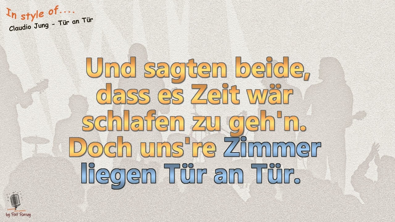 Claudia Jung  - Tür an Tür - Instrumental und Karaoke