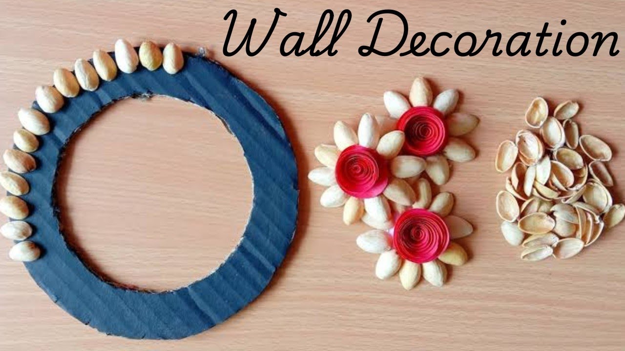 Wall Hanging Craft Ideas with Pista Shells | Pista Shells Wall Hanging | Home decoration ideas | Diy