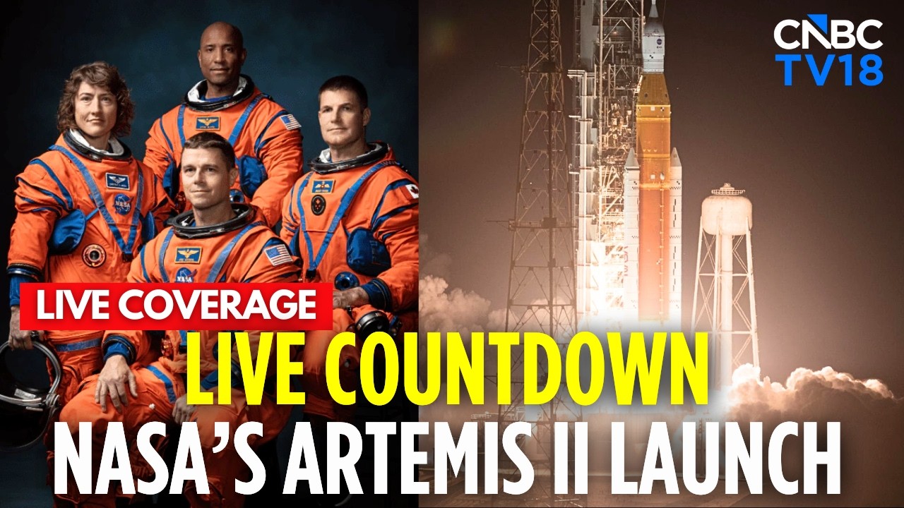 Artemis II Moon Rocket Launch LIVE: NASA's Artemis II Live Views from Kennedy Space Center | N18G