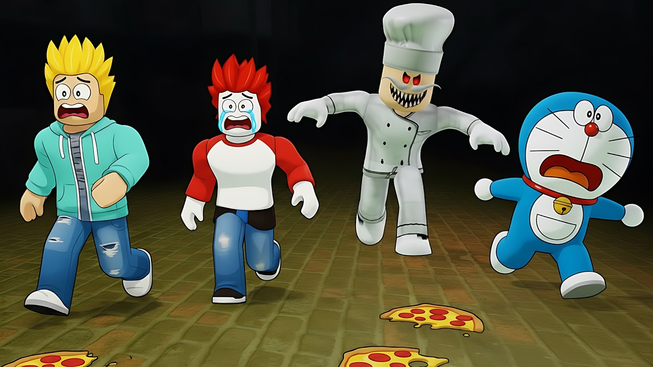 Escaping Papa Pizza’s Pizzeria Shop In Roblox 🍕🍕
