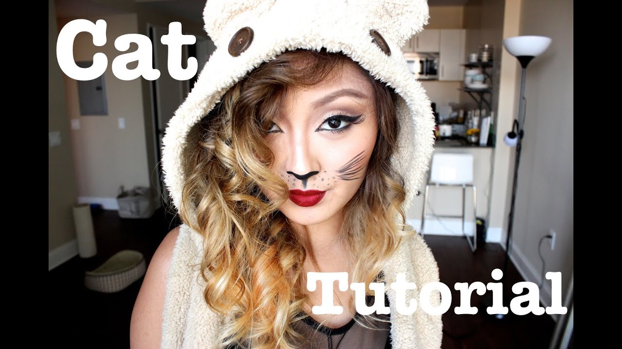 Last Minute Halloween Party Cat Makeup!