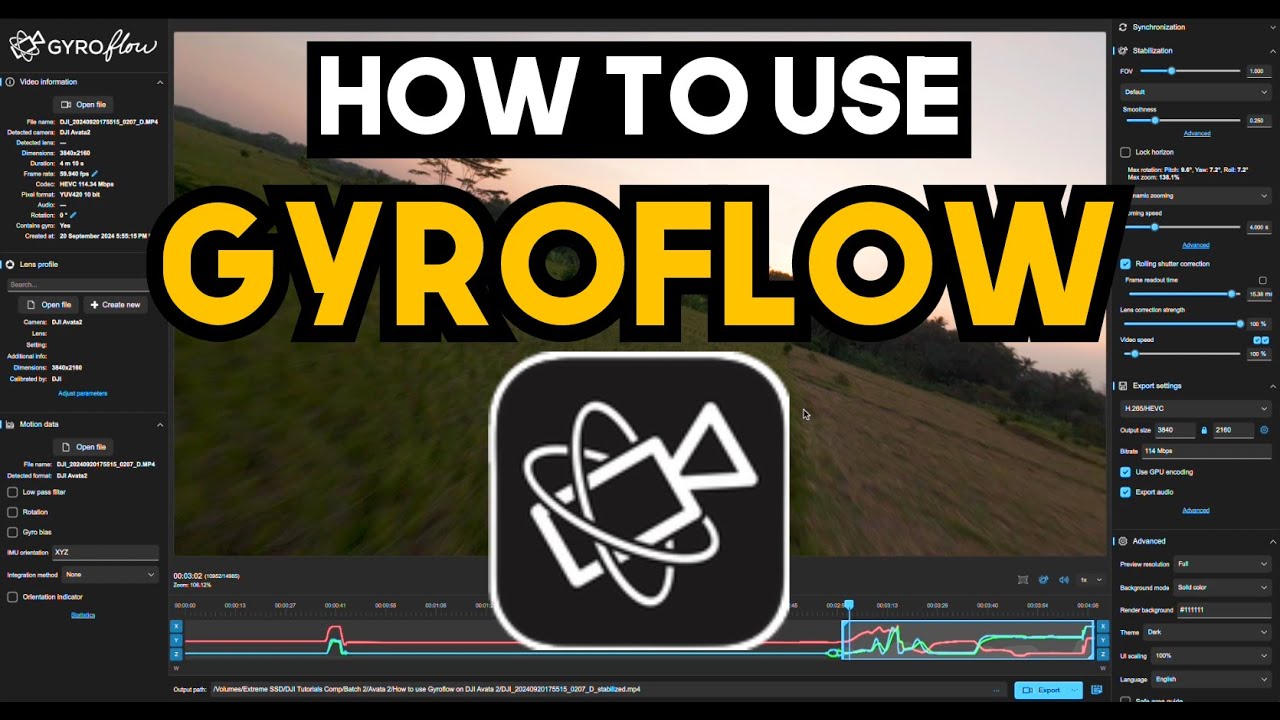 How To Use Gyroflow With DJI Avata 2