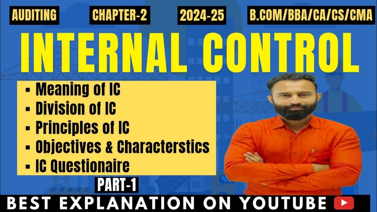 Internal Control & Internal Check | Meaning | Objectives | Characteristics | Division | Part-1