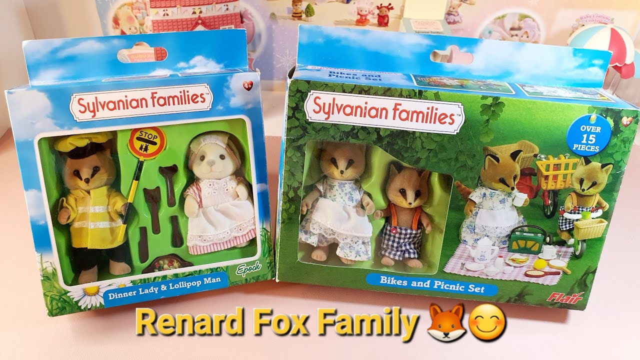 Renard Fox Family vintage sets / Ivory Dog Mother - Sylvanian Families/Calico Critters