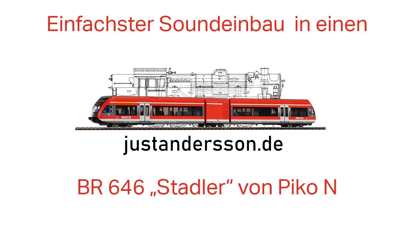 Viel zu gut für ohne Sound: Der BR 646 "Stadler" von Piko Spur N.  Soundeinbau für Anfänger.