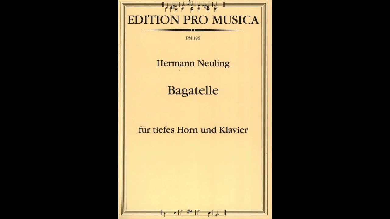Neuling Bagatelle for Horn and Piano // Bernardo Silva