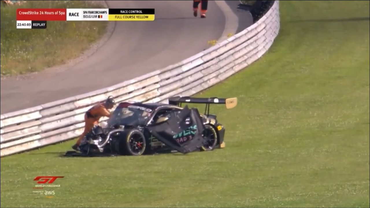 HUGE CRASH SPA24h Spa 24h Porsche McLaren 24hrs spa 🙀
