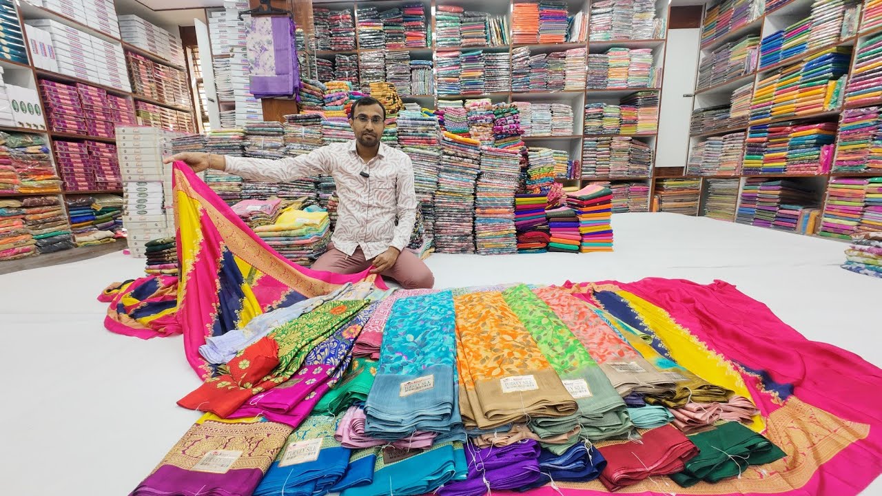 ಬರೀ Rs.165 ಗೆ ಸೀರೆ ಕೊಡ್ತಾರೆ  chickpet wholesale sarees direct manufacture price fancy saree Poonam 