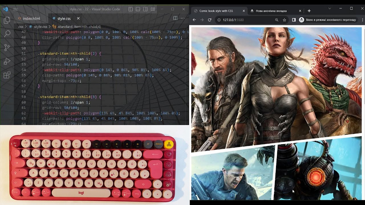 ASMR Programming - Comic book style width CSS - No Talking