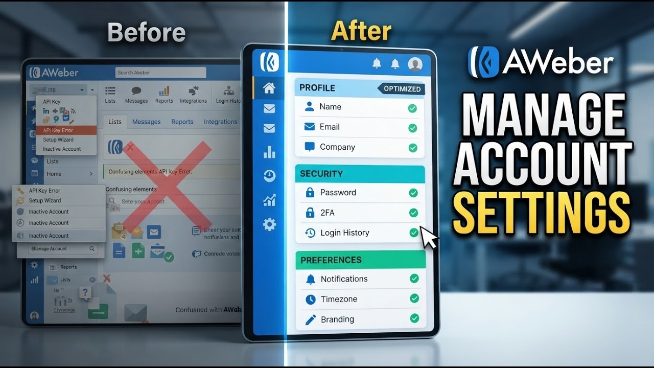 Manage AWeber Settings [Definitive Guide]