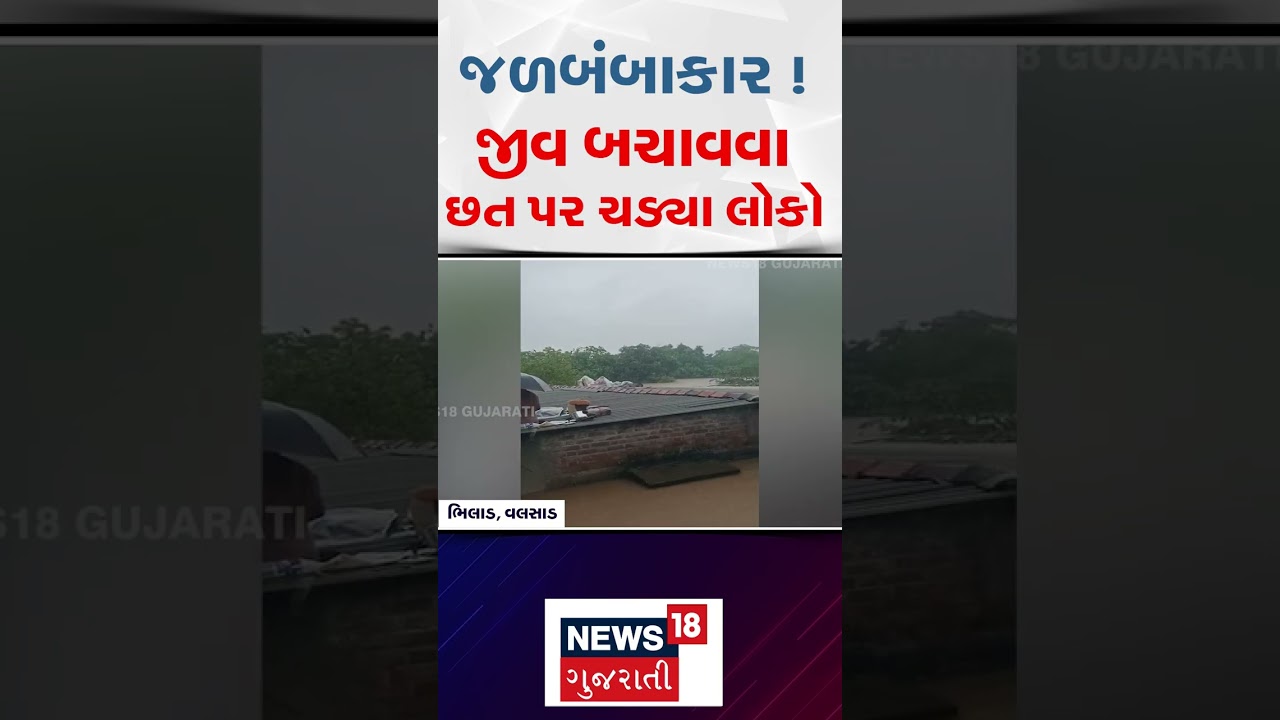 Valsad Floods | જળબંબાકાર ! જીવ બચાવવા છત પર ચડ્યા લોકો | Heavy Rain | Bhilad | N18S