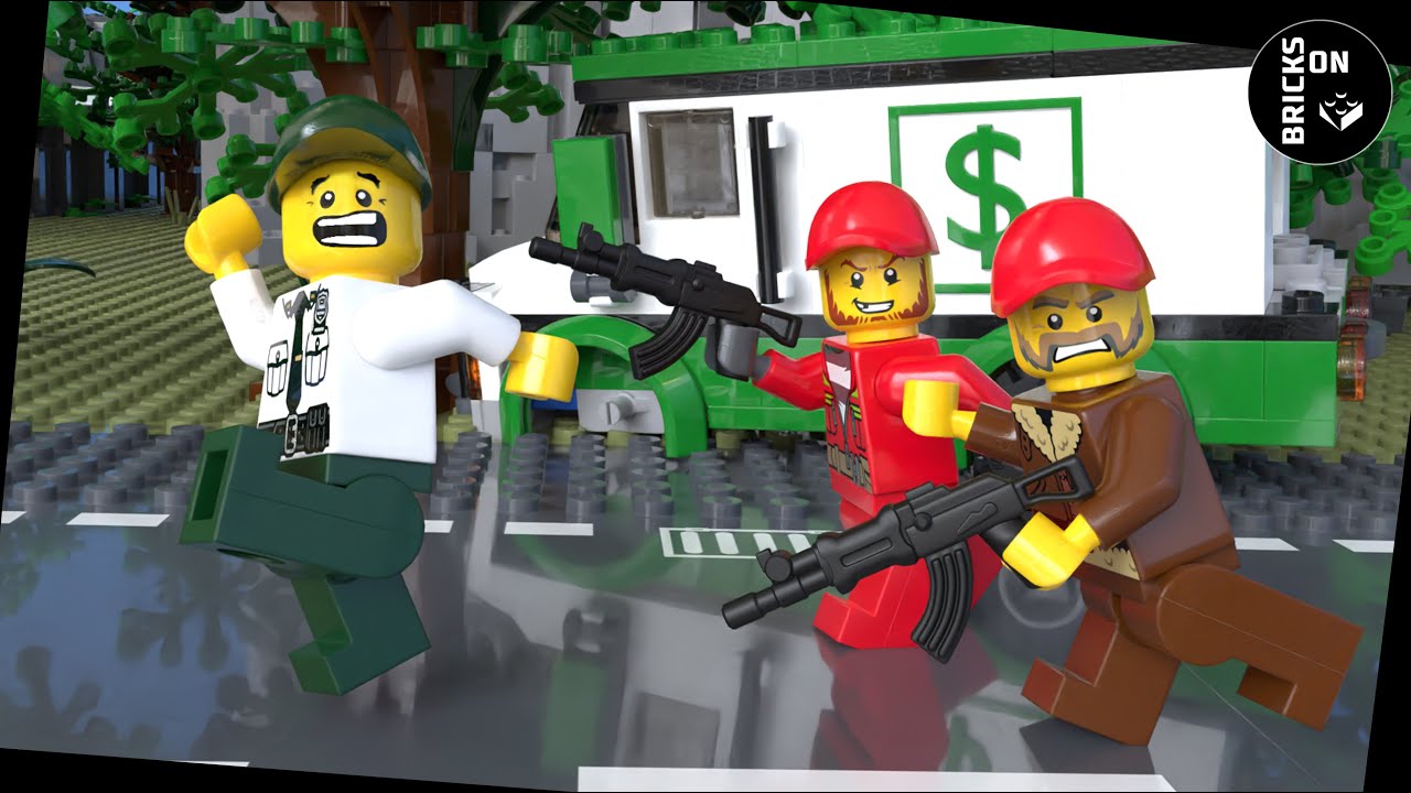 Mega Bank Truck Robbery Motorbike Heist Cash Brothers Burglary Lego City Police Bulldozer