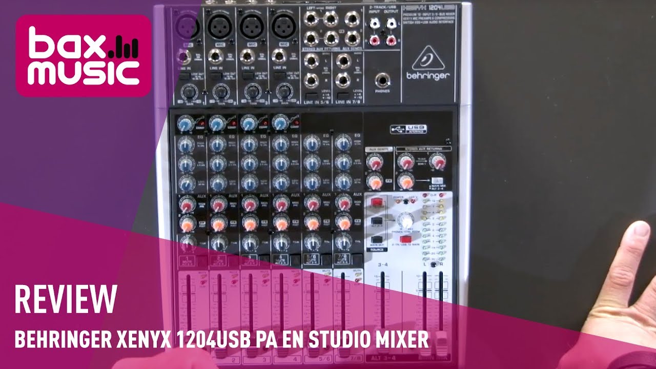 Behringer XENYX 1204USB PA En Studio Mixer Review I Bax Music