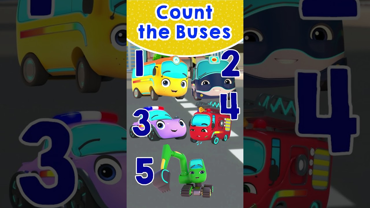 🚌🔢 How Many Buses Can You Count? #buster #bus #counting