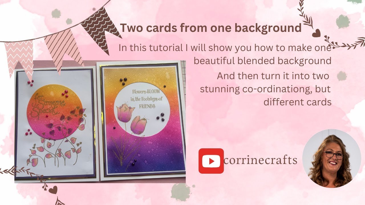 Lets make TWO cards from ONE background