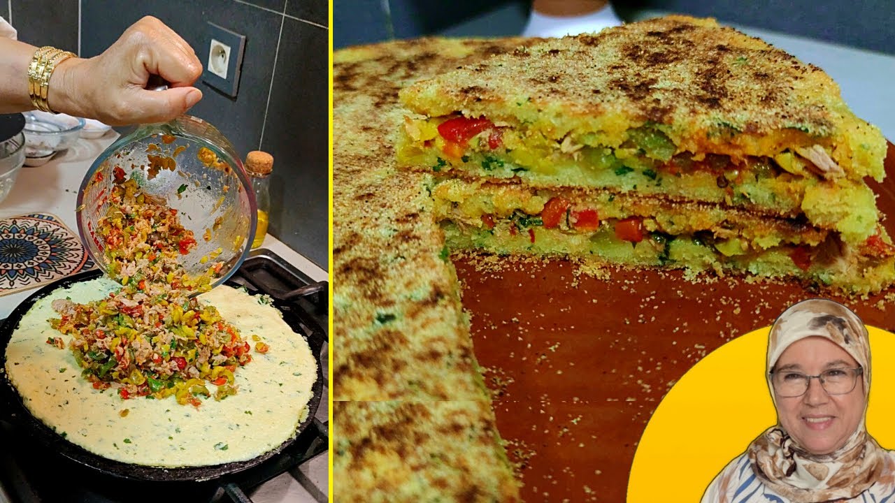 عشاء سهل و سريع 💪 بدون لحوم × بدون خبز × حرشة معمرة بحشوة رائعة متشبعيش منها 🇲🇦