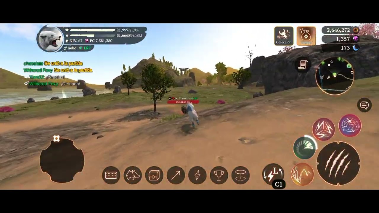 Jugando con una gran amiga ,aufrasia, en la isla 🏝ladera fugaku