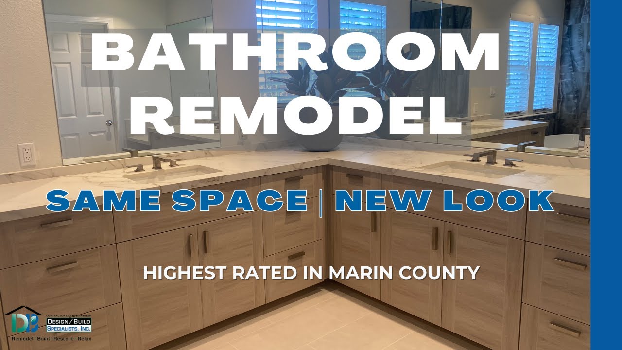 Marin County Bathroom Remodel + New Laundry Room & Hall Cabinets