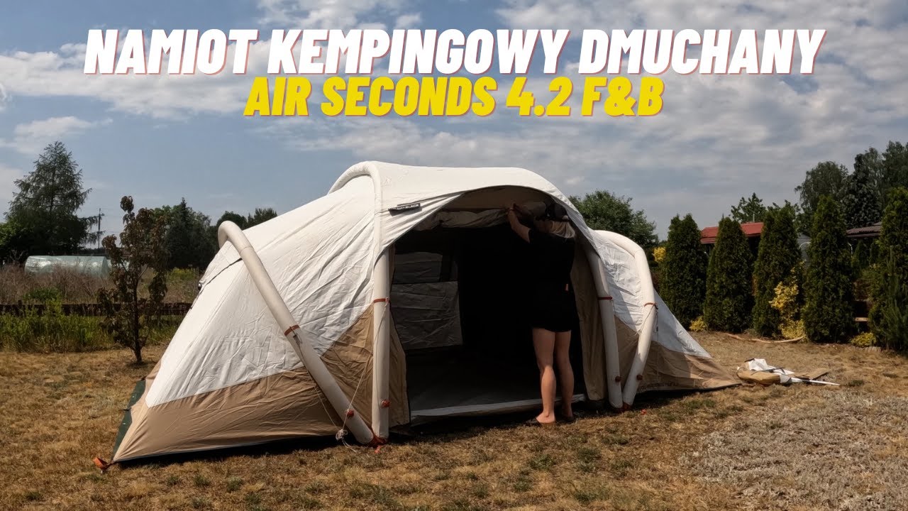 Namiot kempingowy dmuchany Quechua Air Seconds 4 2 F&B 4 osobowy