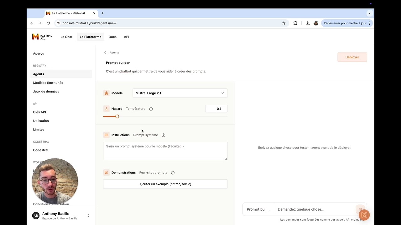 Tutoriel : le chatbot de Mistral.ai
