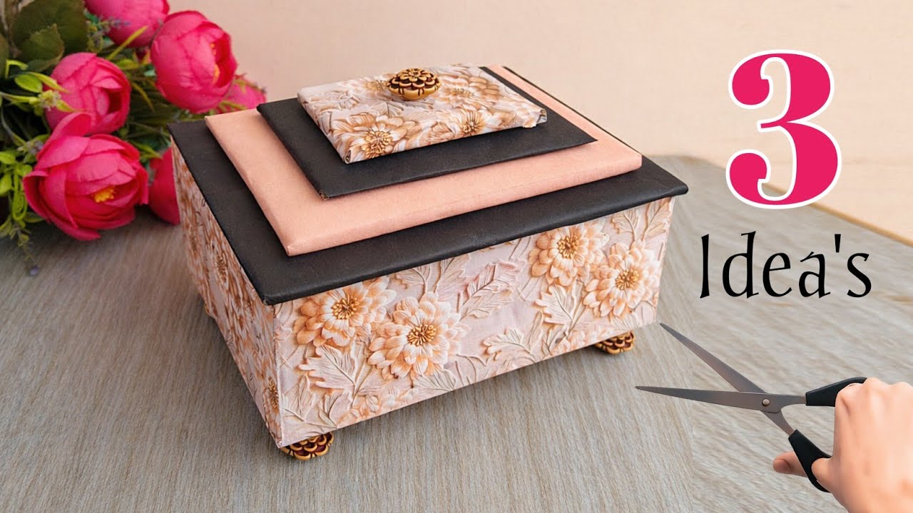3 Creative Organizer DIY Ideas using Cardboard | Waste material craft ideas | 