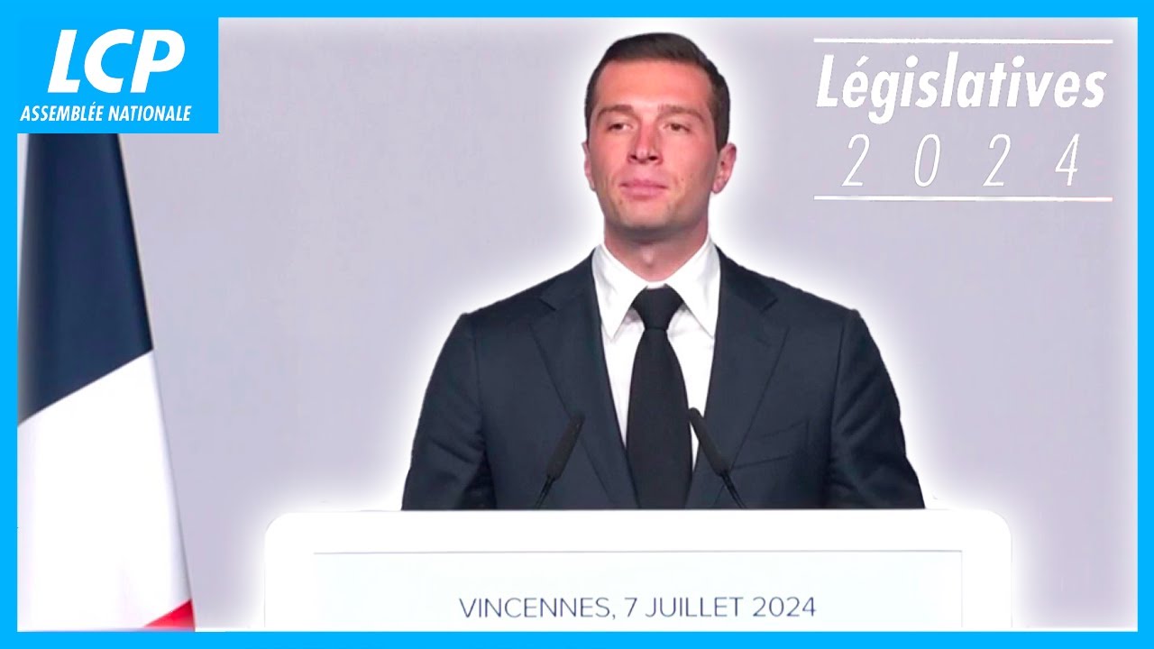 Discours de Jordan Bardella : législatives 2024 - 7/07/2024