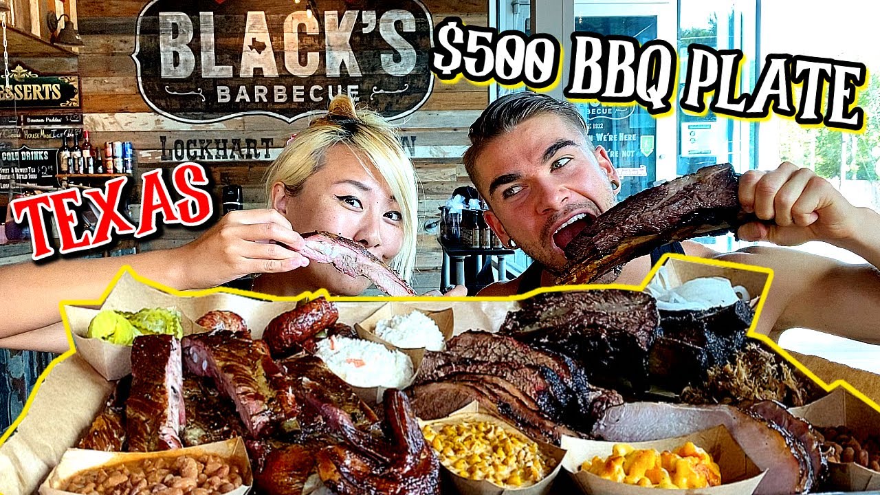 $500 WORTH OF BBQ IN TEXAS!! MASSIVE BBQ PLATE FROM BLACK'S BBQ #RAINAISCRAZY FT. Joel Hansen