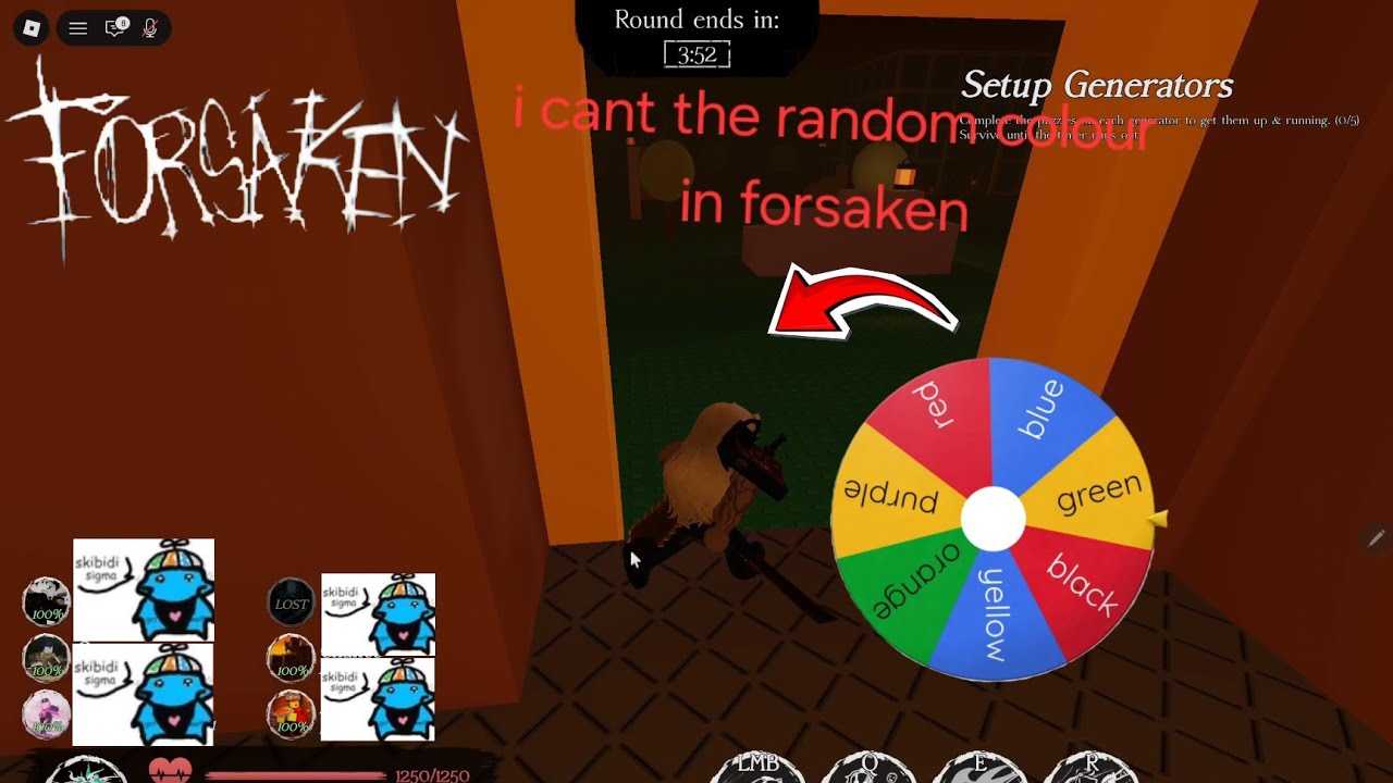 forsaken but i cant touch the random colour - roblox