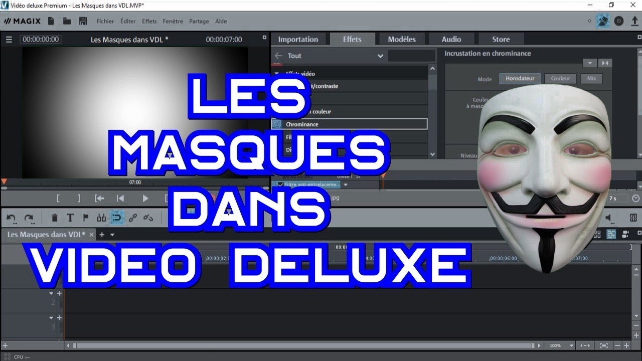 🎭 Les Masques dans Video Deluxe