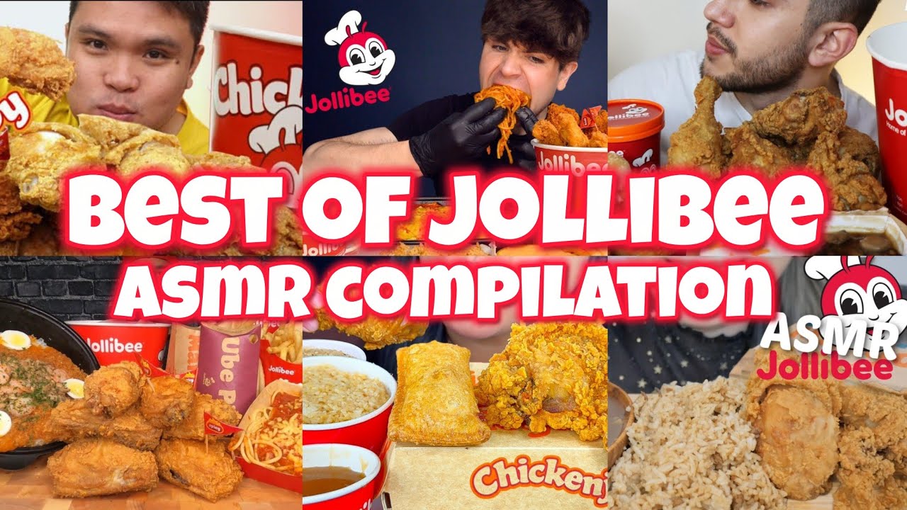 BEST JOLLIBEE ASMR MUKBANG Compilation 🍗🍔🔥 Crispy, spicy chickenjoy, spaghetti, peach-mango, Ube pie