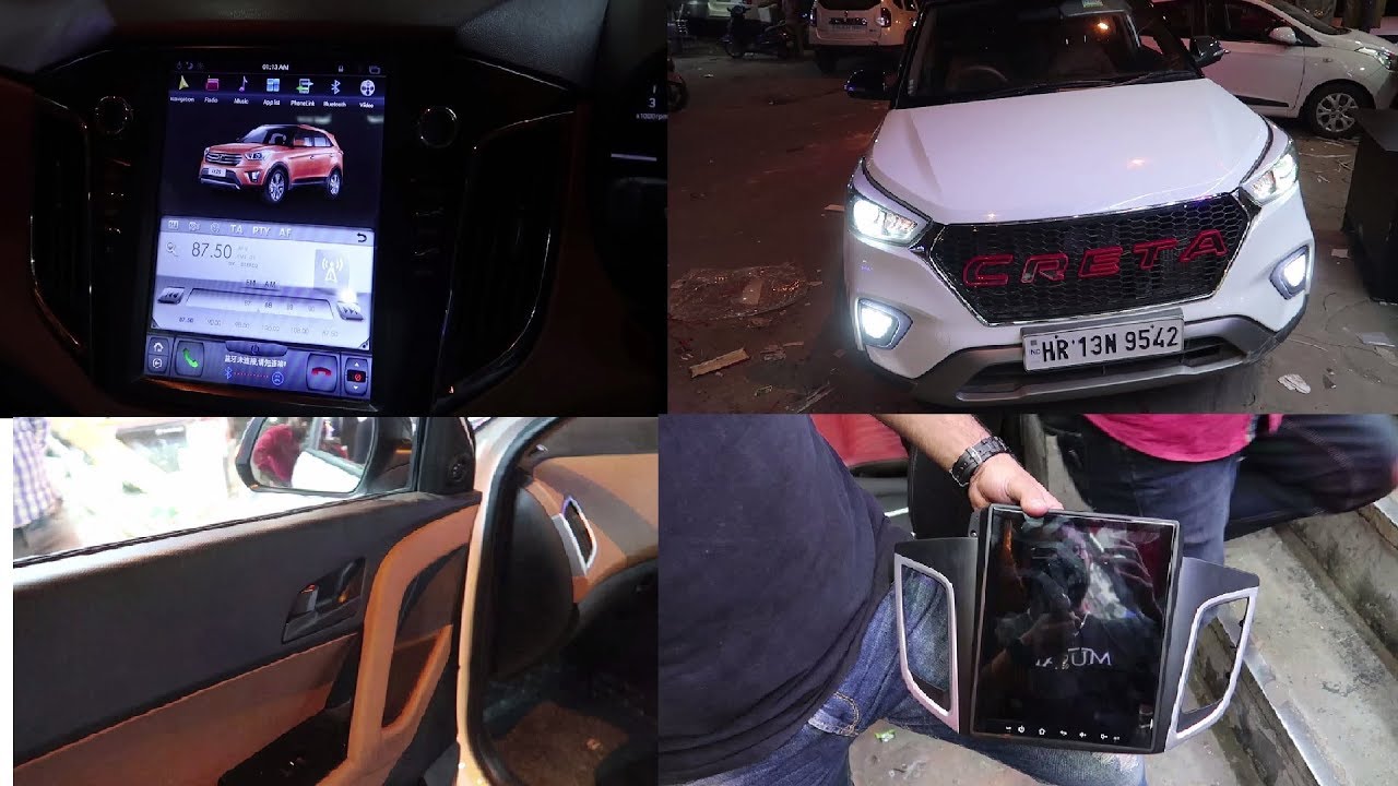 Installed Tesla Type Stereo Inside Hyundai Creta | Hyundai Creta Modification | Creta New Interior