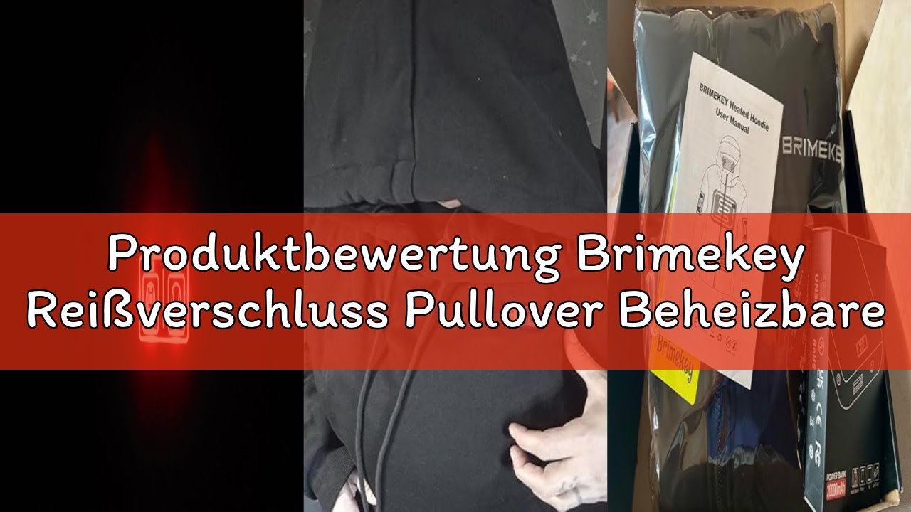 Produktbewertung Brimekey Reißverschluss Pullover Beheizbarer Hoodie mit Fleecefutter für Herren & D