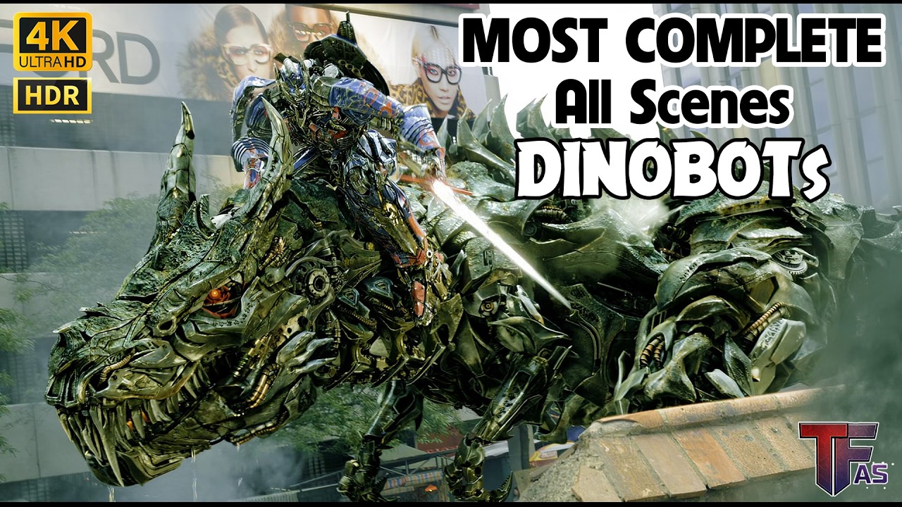 Dinobots (Grimlock, Slug, Strafe, Scorn) - All Scenes IMAX 4K HDR | Transformers: Age of Extinction