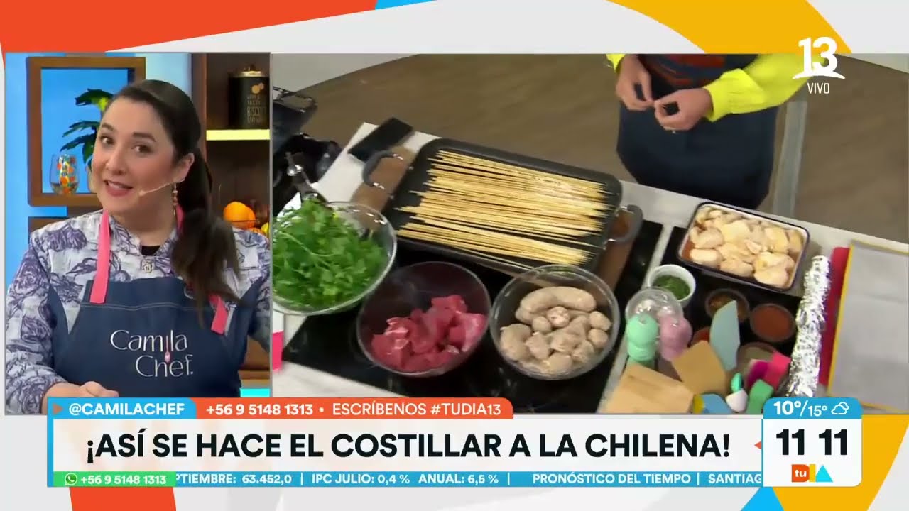 Costillar a la chilena: Camila chef explica preparación culinaria. Tu Día, Canal 13